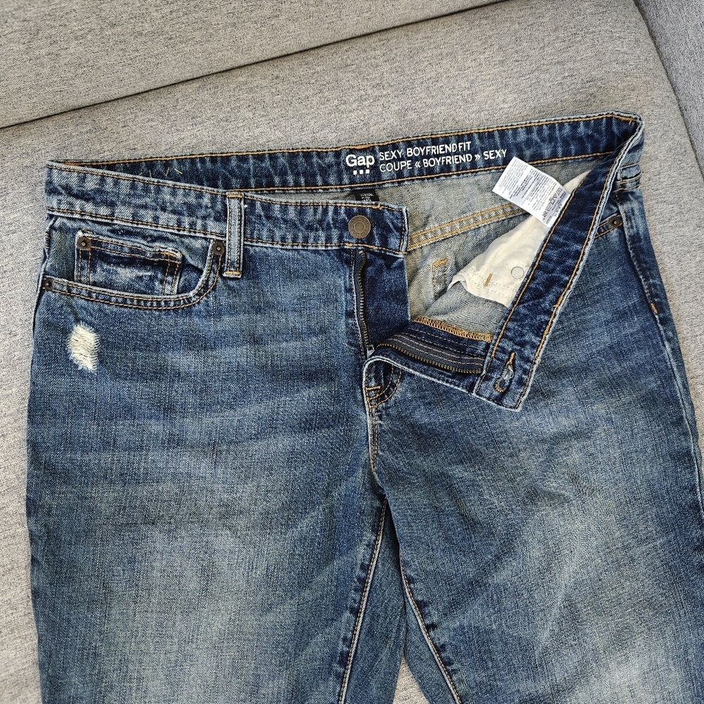 GAP Women's Sexy Boyfriend Fit Blue Jeans
